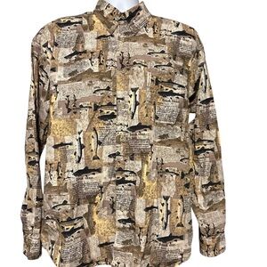 Men’s Columbia Brook Trout Casual Button Down Shirt Size L